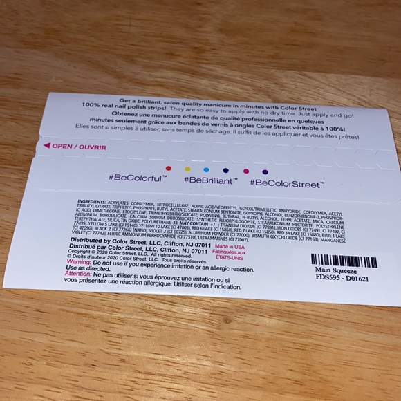 “Main Squeeze” Color Street, 100% Nail Polish Strips, Summer Manicure - Picture 3 of 4